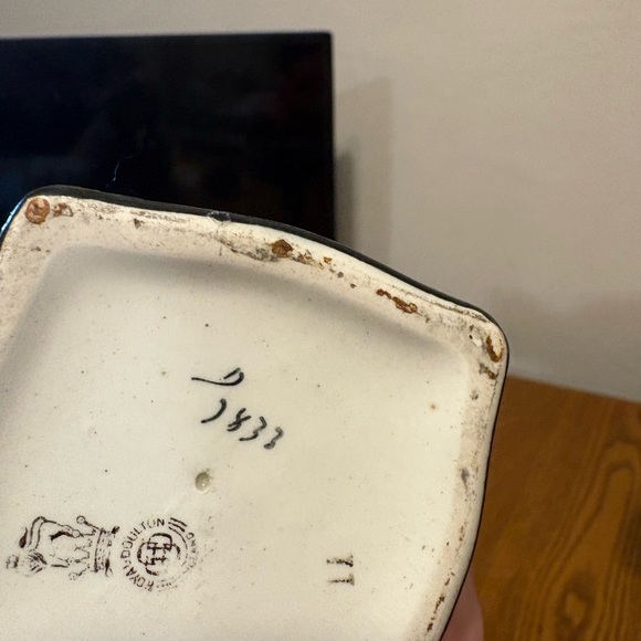 Royal Dalton Prunus Square Candlestick D3833 Dark Green with Pink Flowers - Picture 4 of 8